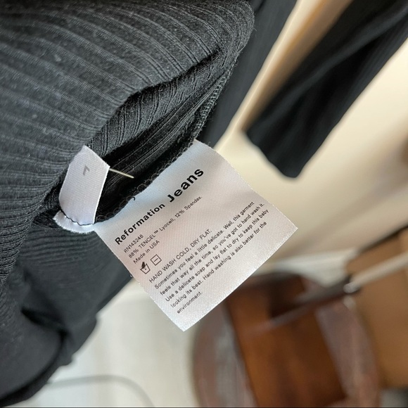 Reformation NWT Polina Dress Black Size Large - Picture 8 of 8